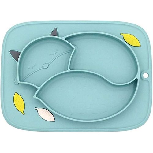 Assiette En Silicone Avec Napperon Intégré Pour Nourrissons - Assiettes En Silicone Pour Tout-Petits - Bébé