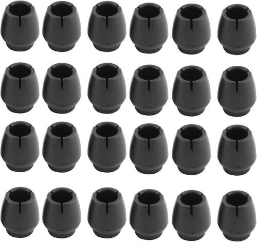 Ensemble de 24 pièces de silicone noir meubles coussin sol protection de sol housse antidérapante canapé chaise table