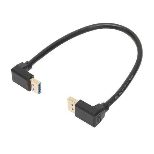 Câble Displayport 1.4 8K 60Hz haute vitesse 90 degrés coudé mâle à mâle 32,4 Gbps Connexion stable