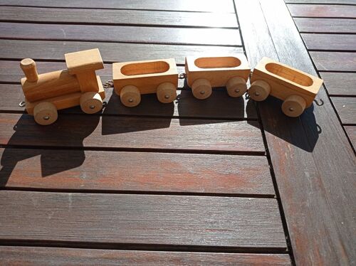 Petit Train En Bois - Vintage