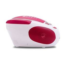 Lecteur CD MP3 Pop Pink avec port USB - Blanc et rose