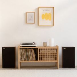 Meuble Tv Petit En Pin Massif Verni Couleur Chêne 102,2 Cm