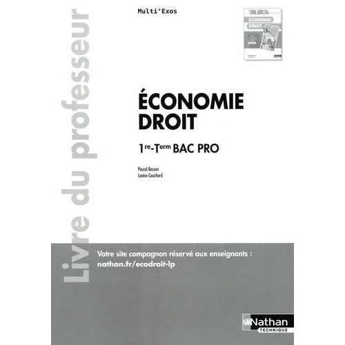 Economie-Droit 1re-Tle Bac Pro - Livre Du Professeur