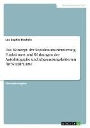 Das Konzept Der Sozialraumorientierung. Funktionen Und Wirkungen Der Autofotografie Und Abgrenzungskriterien Für Sozialräume