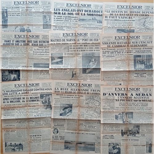 Lot 9 Vieux Journaux Authentiques Et Complets Excelsior Année 1940
