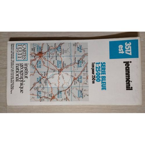 Carte Ign Série Bleue De Jeanménil