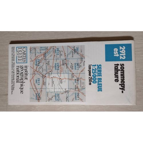 Carte Ign Série Bleue De Sommepy-Tahure