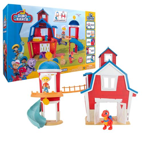 Dino Ranch - Riche Playset Jouant Le Clubhouse Avec 5 Environnements De Jeu Comprend Deux Mini Personnages Et Deux Mini Dino Dna10000 Jeux Précieux