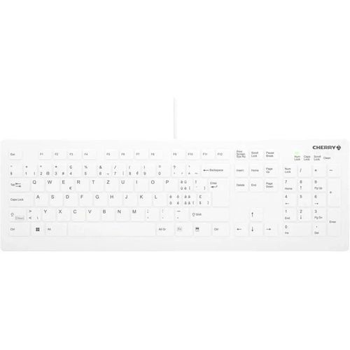 Active Key AK-C8112 - Clavier - médical - 100% - full size - lavable - USB - QWERTZ - Suisse - commutateur : CHERRY SX - blanc