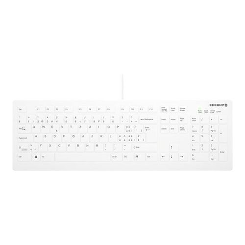Active Key AK-C8112 - Clavier - médical - 100% - full size - lavable - USB - QWERTZ - Suisse - commutateur : CHERRY SX - blanc