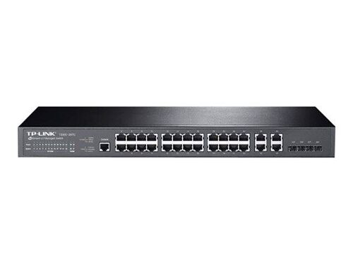 TP-Link JetStream T2500-28TC - Commutateur - Géré - 24 x 10/100 + 4 x SFP Gigabit combiné - Montable sur rack