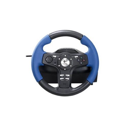 Logitech Driving Force Ex - Ensemble Volant Et Pédales - Filaire - Noir, Bleu - Pour Sony Playstation 2
