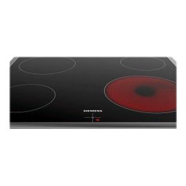 Siemens ramDesign EA645GE17 - Vitrocéramique - 4 plaques de cuisson - Niche - largeur : 56 cm - profondeur : 49 cm - avec garnitures en acier inoxydable - inox/noir
