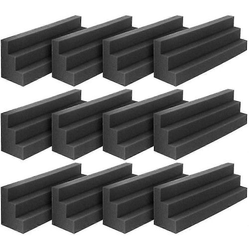 12Pcs Panneaux Acoustiques Bass Trap Coin Studio Mousse Isolation Sonore Pad Panneau Mural Bloc D'angle Pour