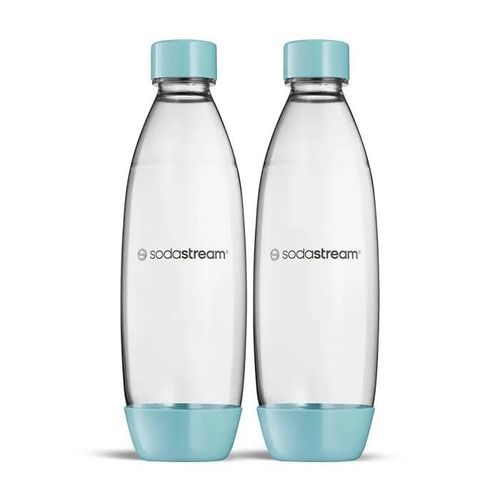 Bouteilles fondues lavables - Sodastream - DUO - 1 Litre - Bleu clair - Compatible lave-vaisselle
