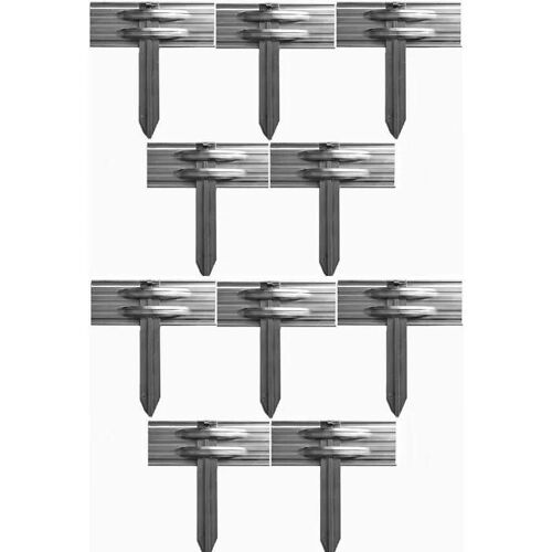 Jeu De 10 Ancrages Pour Bordures De Jardin En Aluminium Ultra Solide | Bordure Jardin | Bordure Jardin Metal