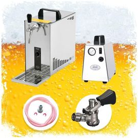 Ensemble complet - Tireuse a biere - PYGMY 25 machine a biere, pompe a biere 1 ligne, 35 litres/h, Green Line, KEG: Type M