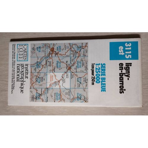 Carte Ign Série Bleue De Ligny-En-Barrois