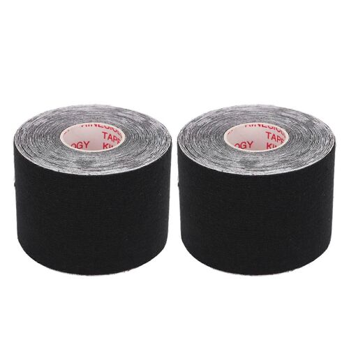 20252 Pièces De Ruban De Kinésiologie Athlétique, Largeur 5 Cm, Longueur 5 M, Protecteur Musculaire Autocollant Pour Fitness, Badminton, Noir