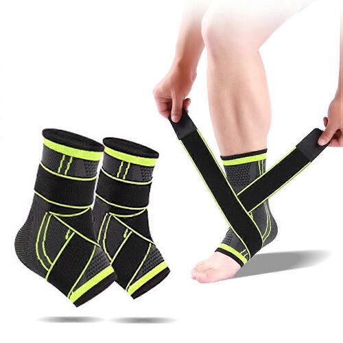 Chevillère De Compression Réglable - Fermeture Auto-Agrippante - Pour Sport Et Fitness - Unisexe