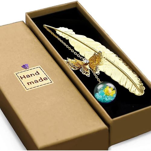 Marque-Page Papillon Plume En Métal,Mariage Anniversaire Retraite Anniversaire Cadeaux Professeur
