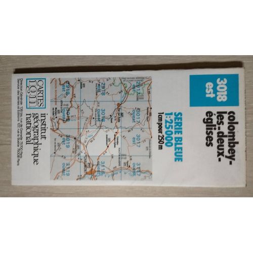 Carte Ign Série Bleue De Colombey-Les-Deux-Églises