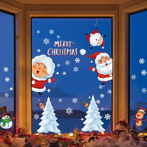 Autocollants de Noël pour fenêtres, autocollants de Noël à faire soi-même, autocollants de Noël pour vitres, autocollants pour fenêtres