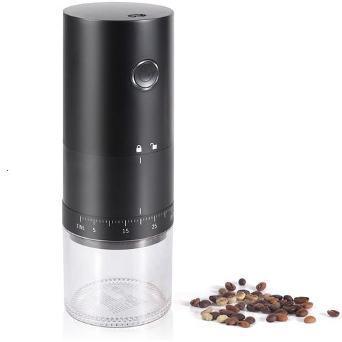 Moulin à café électrique portable USB, 38 vitesses, réglable, 1500 mAh, rechargeable, pour usage domestique