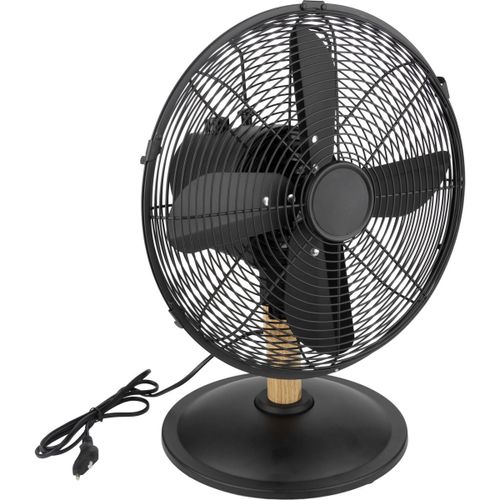 Ventilateur de table noir Woody Ø30cm - Voltman