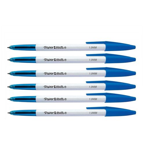 Paper:Mate Lot De 6 Stylos À Bille 045 Pointe Fine Bleu