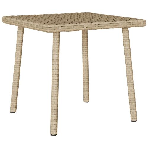 Vidaxl Table Basse De Jardin Rectangulaire Beige 40x40x37 Cm Rotin