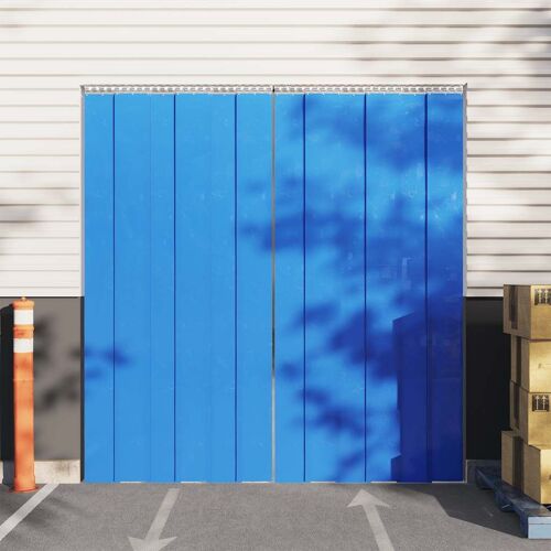 Vidaxl Rideau De Porte Bleu 300 Mmx2,6 Mm 10 M Pvc