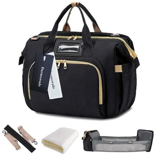 Sac De Messager À Langer Pour Bébé, Multifonction Imperméable Sac À Langer Pour Bébé, Sac À Langer De Voyage Portable Avec Lit