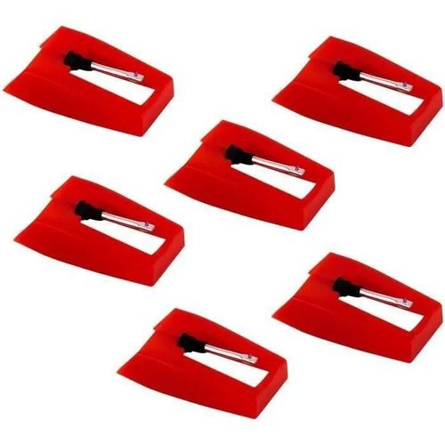 6 Pièces Tourne-disque Aiguille Tourne-disque - Aiguilles Tourne-disque Stylet Remplacement Saphir Diamant Platine Vinyle pour