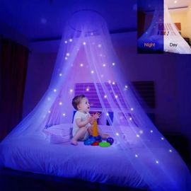 Moustiquaire Avec Étoiles Lumineuses Étoiles Glow Bed Canopy Dome Anti-Mosquito Bed Canopy Convient Au Lit De Bébé,Enfants, Adultes