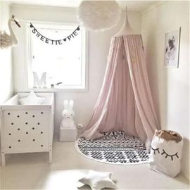 Moustiquaire Ciel De Lit - Marqueune - Princesse Jouer Tente - Rose - Coton - Hauteur 240cm