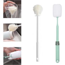 Chenquansarl-À Bouteille, Ecouvillon Biberon Goupillon Biberon, À Tasse De Nettoyage Tête Pliante, Manche Ergonomique, Trou Daccroche Pour Bouteilles À Col Etroit, Biberons, Gobelets, Mixeur Blender