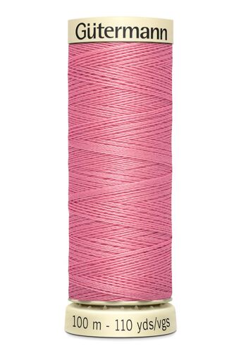 Lot De 5 Bobines 100m Fil 100% Polyester Gutermann Ref 788988 - Att 889 - Rose Bégonia