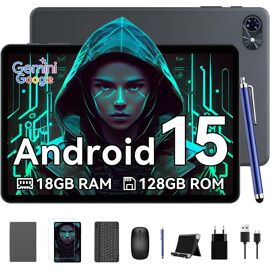 Tablette Tactile TABWEE T80 10.5" 1080P RAM 18Go ROM 128Go-SD 2To, Android 15 6000 mAh WiFi 5G Bluetooth 5.0,Gemini Google - Gris