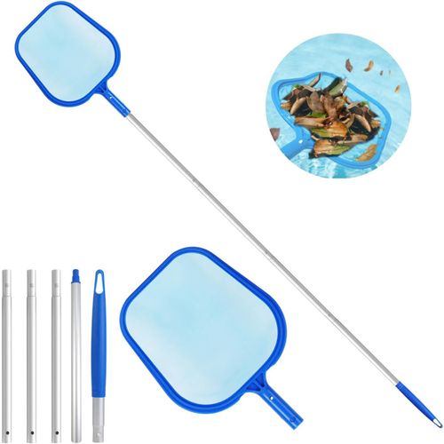 Épuisette de Surface Piscine,156 cm Filet Piscine,Kit Nettoyage Piscine avec Manche Télescopique de 1,14 m,Epuisette Piscine Maille Extra Fine,pour Piscine,Bassin et Fontaine