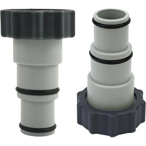 Lot de 2 adaptateurs de tuyau de piscine-Pour pompe à chaleur de piscine-Raccord pour tuyau de piscine de 32 mm et 38 mm-Accessoires de rechange