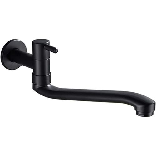 Robinets muraux de Jardin de Piscine de Balai de Machine à Laver de Robinet d'eau Froide Noir fixé au Mur