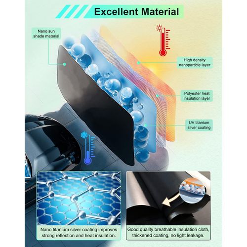 Xc60 2018-2024 2025 Protection Solaire Pour Pare-Brise Avant, Recharge Xc60 Plug-In Hybrid Pare-Soleil, Refroidissement, Protection Uv, Accessoires Xc60[Z856]