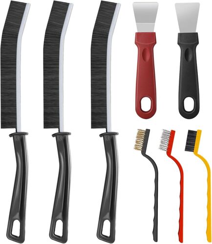 8pcs Brosse Nettoyage, Brosse Dure Nettoyage Des Interstices, Brosse Nettoyage Salle De Bain Pour Joint Carrelage, Cuisine Et Rail De Fenêtre