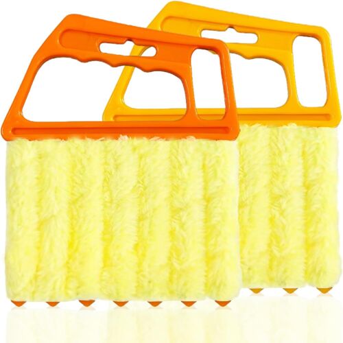 Lot de 2 Brosses de Nettoyage pour Stores Vénitiens-à 7 Lamelles pour Nettoyage Facile des Stores Claviers et Climatiseurs-Accessoire d'Entretien Maison et Voiture