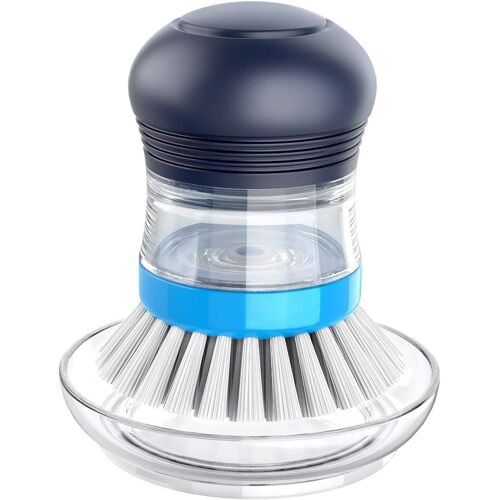 Brosse à Vaisselle avec Distributeur de Liquide et Support, Brosse Cuisine pour Laver Vaisselle Casserole Évier