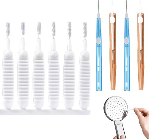de Nettoyage de Buse de Douche,10 Pcs Multifonctionnelle Nylon à Mini-Crevasse pour Trou De Douche Anti-Colmatage,pour Buse de Douche Clavier de Trou de Téléphone Portable.[H49]