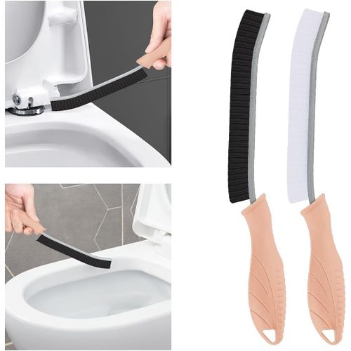 Sept-Brosse Toilettes Wc - Brosses De Nettoyage À Poils Durs, Brosse Joint Carrelage Montage Mural, Outil De Nettoyage Pour Évier De Cuisine, Baignoires (2, Rose)