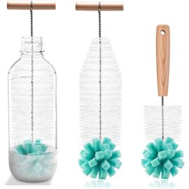 2 Pièces Goupillon Bouteille,30 Cm+27 Cm Goupillon Biberon Nettoyage Pour Bouteille Soda,Bouteille Verre,Bouteille Biberons