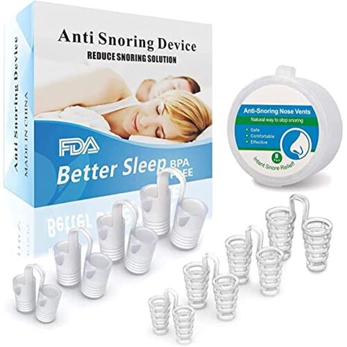 Dispositif Anti-Ronflement,4 Tailles Dilatateur En Silicone,Écarteur Nasal Anti-Ronflement Bouchon De Ronflement Pour Un Sommeil Plus Confortable